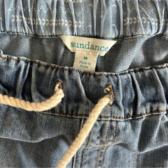 Sundance Distressed Repaired Jeans Pull-On StretchDrawstring Waist Size M - Picture 5 of 5